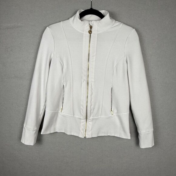 Lilly Pulitzer Jackets & Blazers - Lilly Pulitzer Luxletic Al Fresco Jacket Women S White Fleece Lined Full Zip